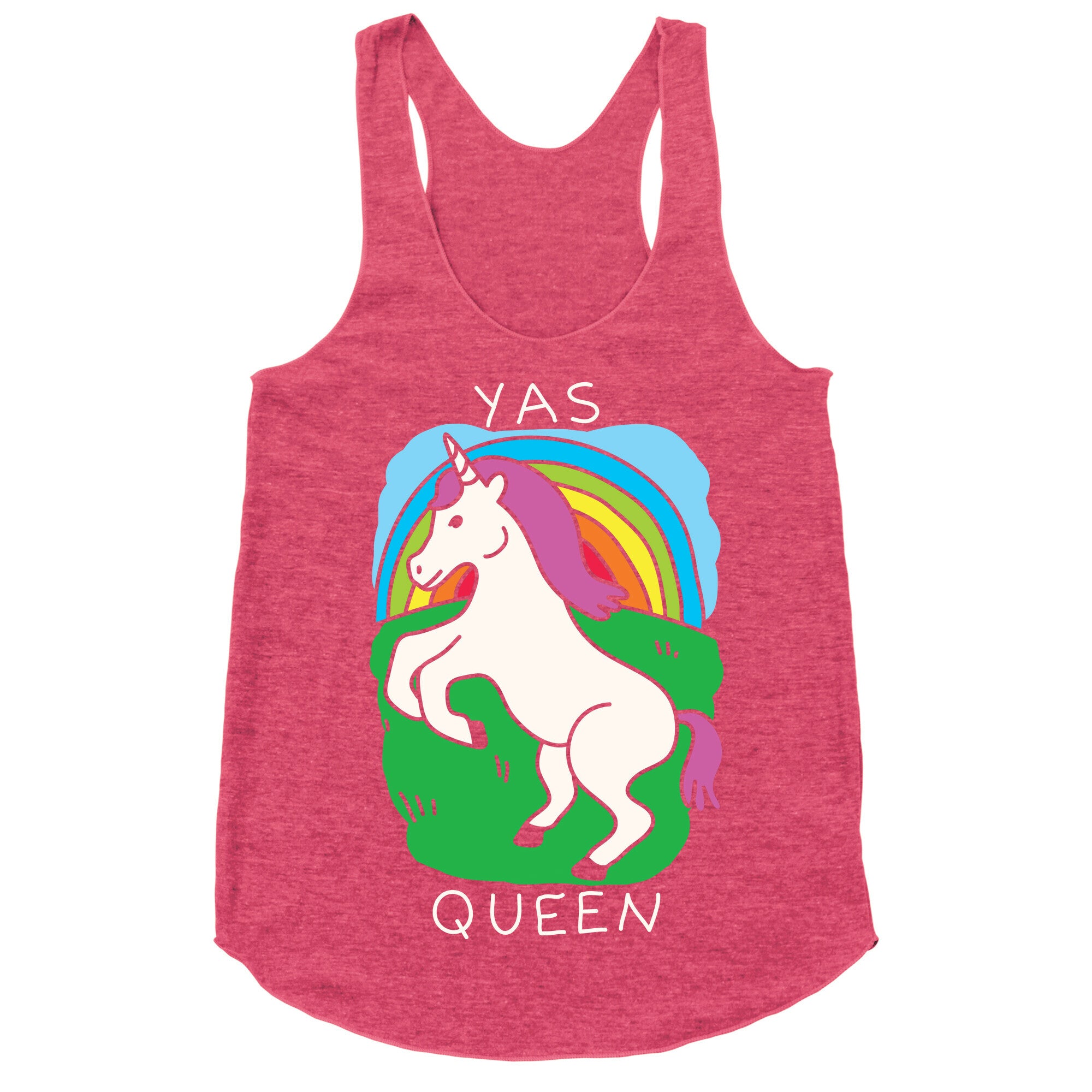 Yas Queen Unicorn Racerback Tank